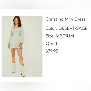 NWT - Altar’d State - Desert Sage Dress